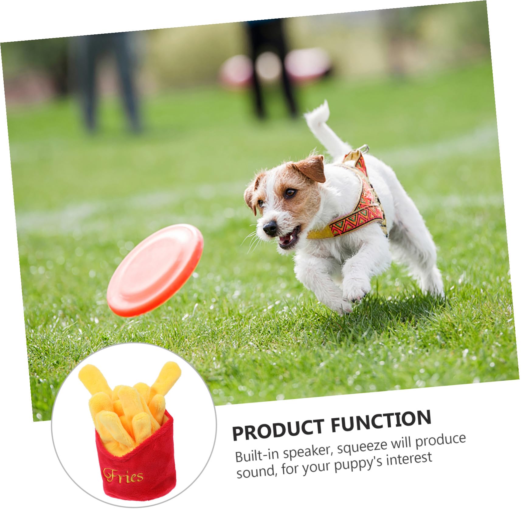 Gatuida Jouet Couineur Peluche Chien et en Nourriture Rouge pour Imitation de Sûr et Divertissant Jouant et Mâchant pour Chiots et Animaux Compagnie