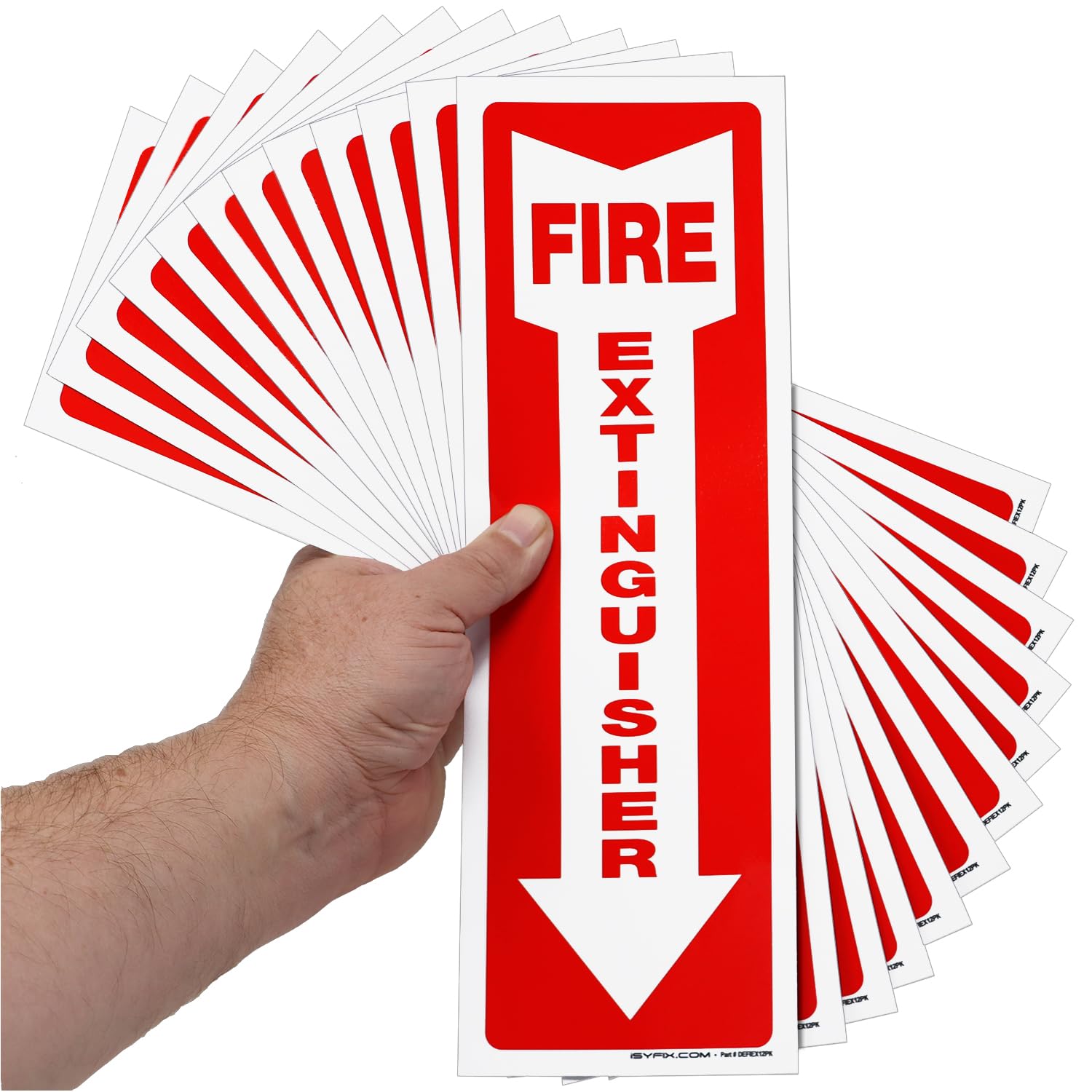 iSYFIX Fire Extinguisher Signs, 3 Pack, 4x12 Inch — Amazon image 7