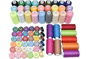 36-Color Pre-wound Bobbin Thread Set with 72 Polyester Spools