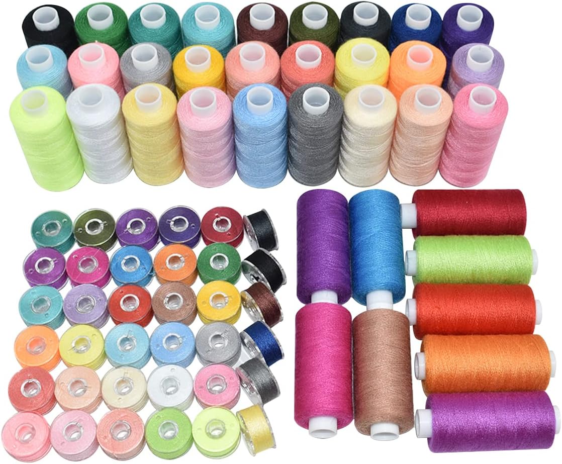 KEIMIXJIA 72Pcs Sewing Thread Kits, 36 Colors, Polyester