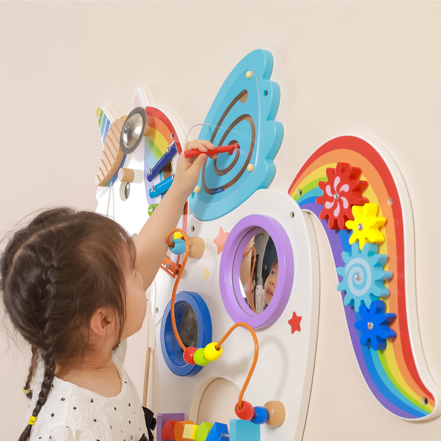 VIGA 44654 Toys – Wall Activity Panel – Einhorn