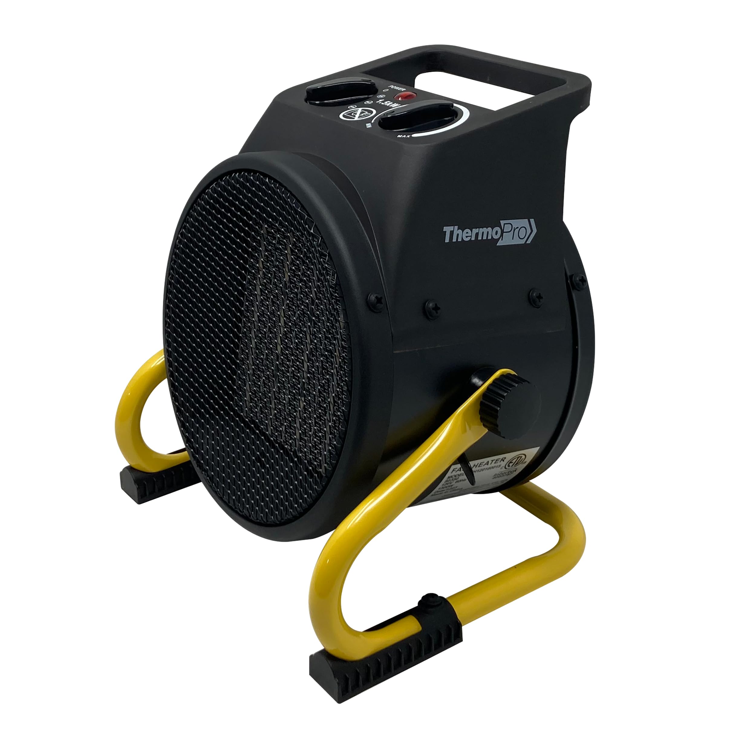 ThermPro Portable Forced Air Heater with Thermostat, 120V, 1500 Watts, 5,000 BTU, Black, PFH120160015