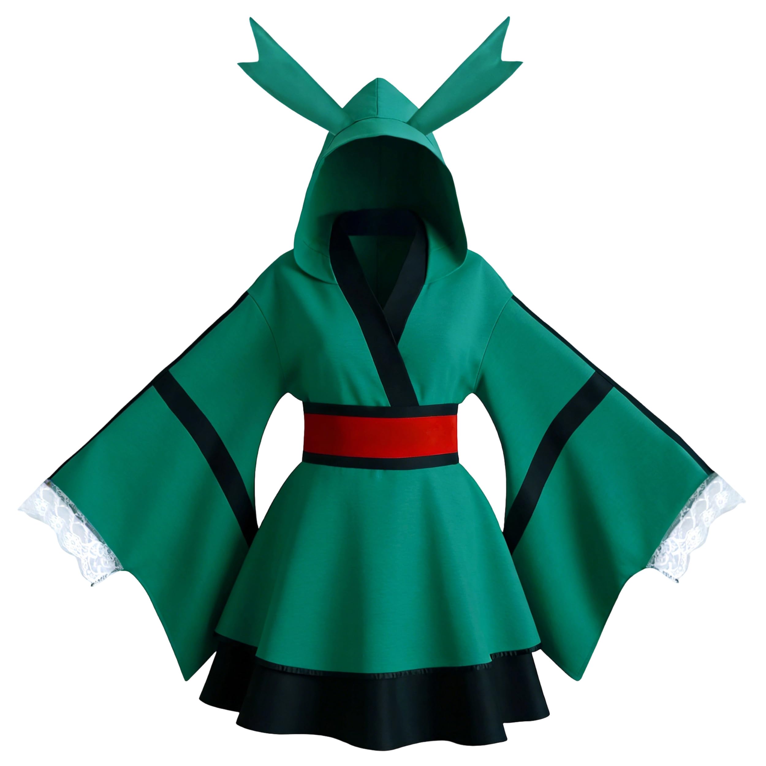 japonés Anime MHA Disfraz de Cosplay Midoriya Izuku AKatsuki Trajes para mujeres Kimono Vestido Traje de Halloween
