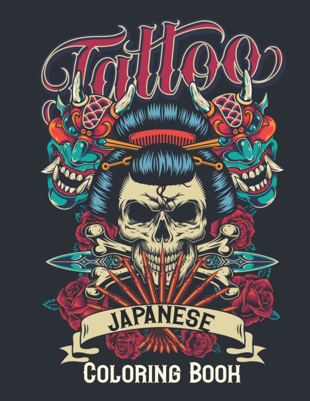 Tattoo Japanese Coloring Book
