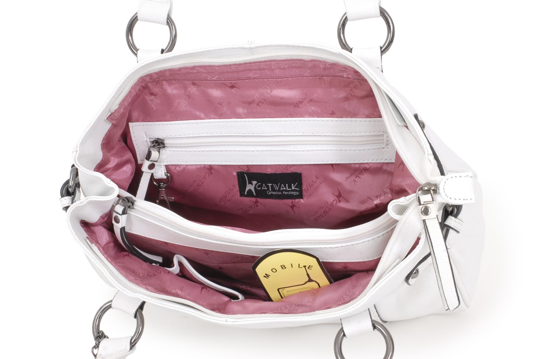 Catwalk Collection Handbags - Bolso de cuero para mujer
