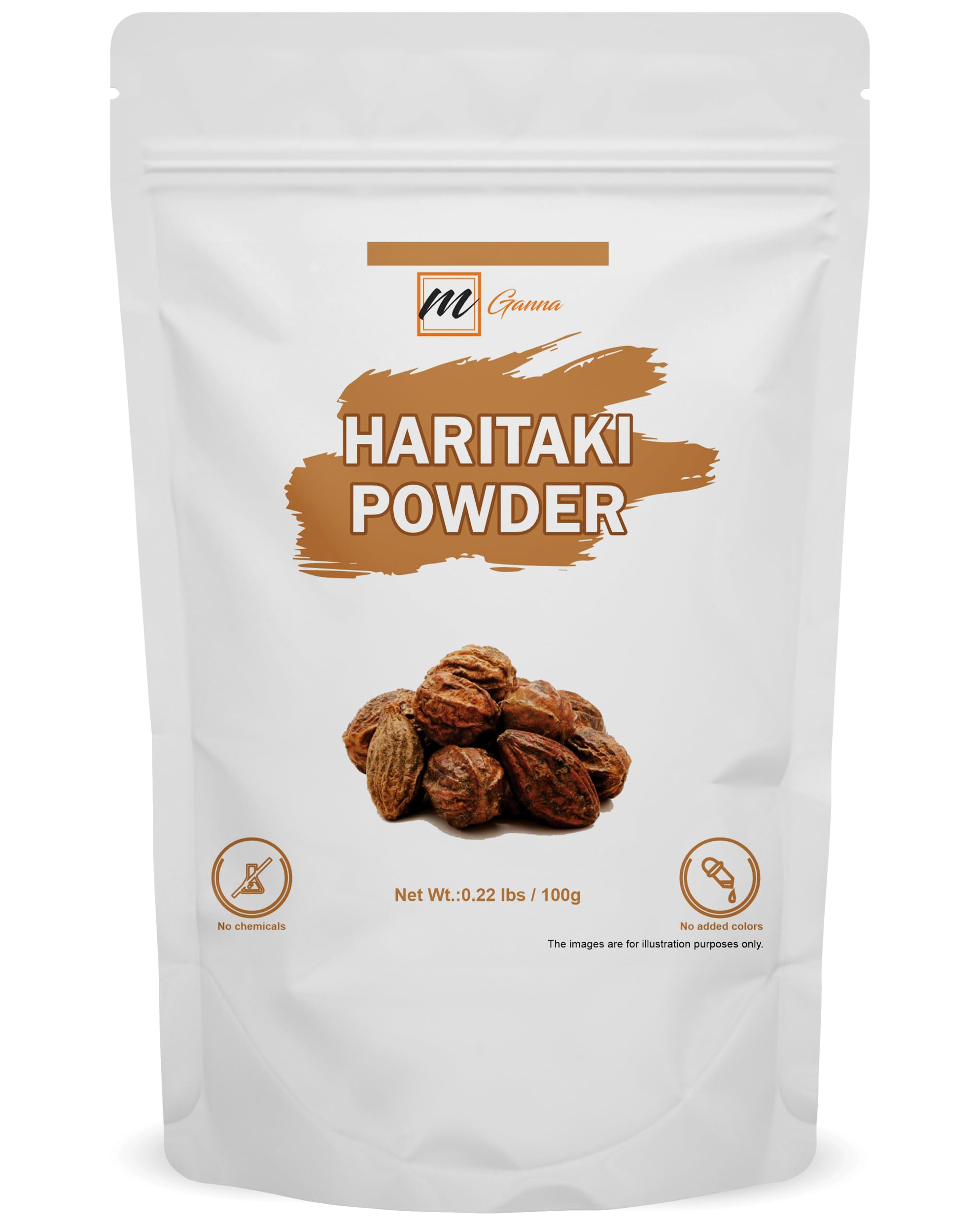 100% Natural Harad/Haritaki/Terminalia Chebula Powder for Skin Care 0.22 LBS / 100 GMS