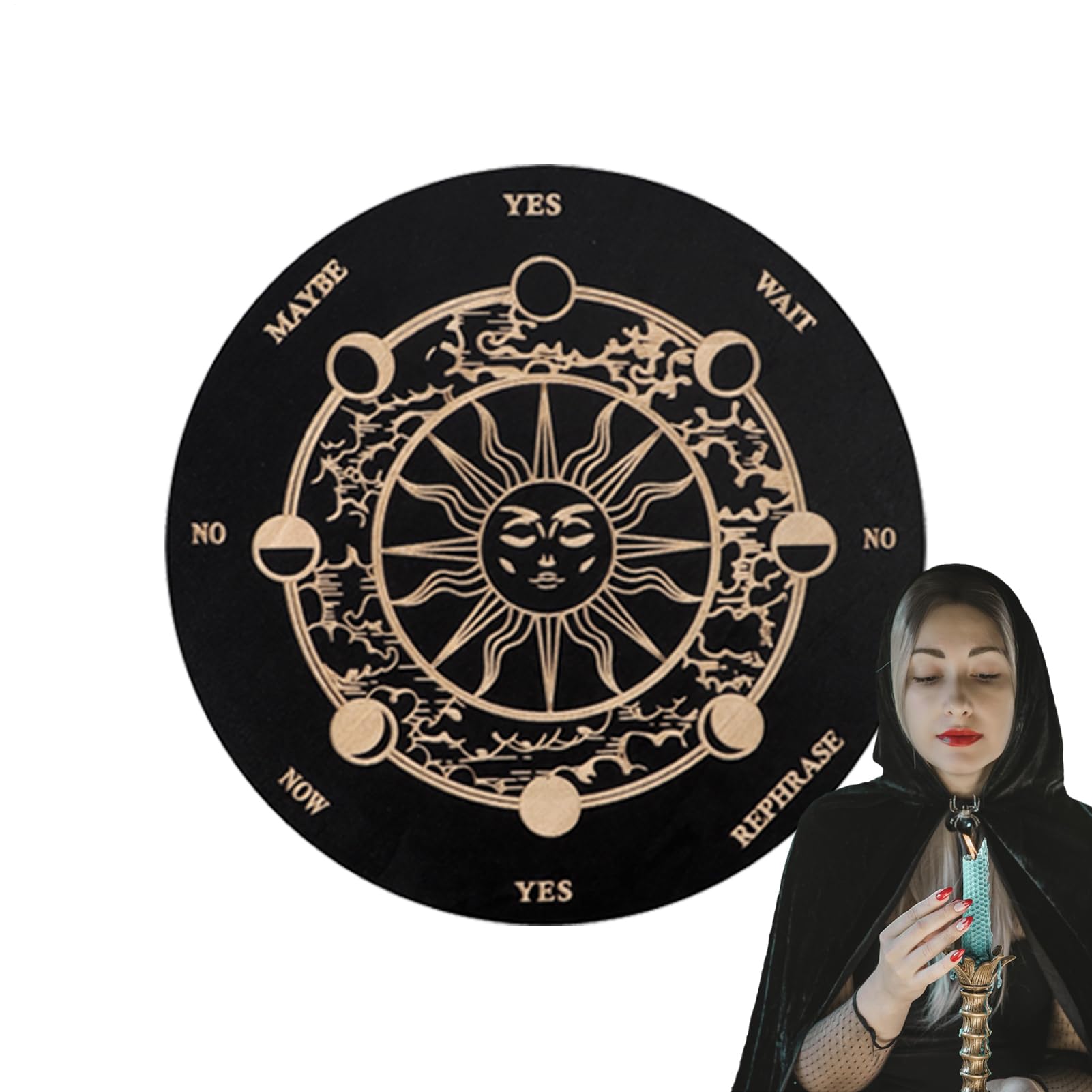 Tavola di divinazione, tavole metafisiche con lettere, in legno, elemento decorativo spirituale familiare per principianti
