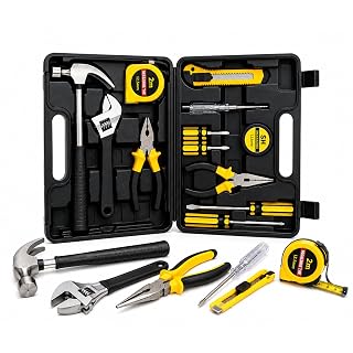 Kit de Ferramentas Maleta Completa com Martelo, Alicate e Diversos