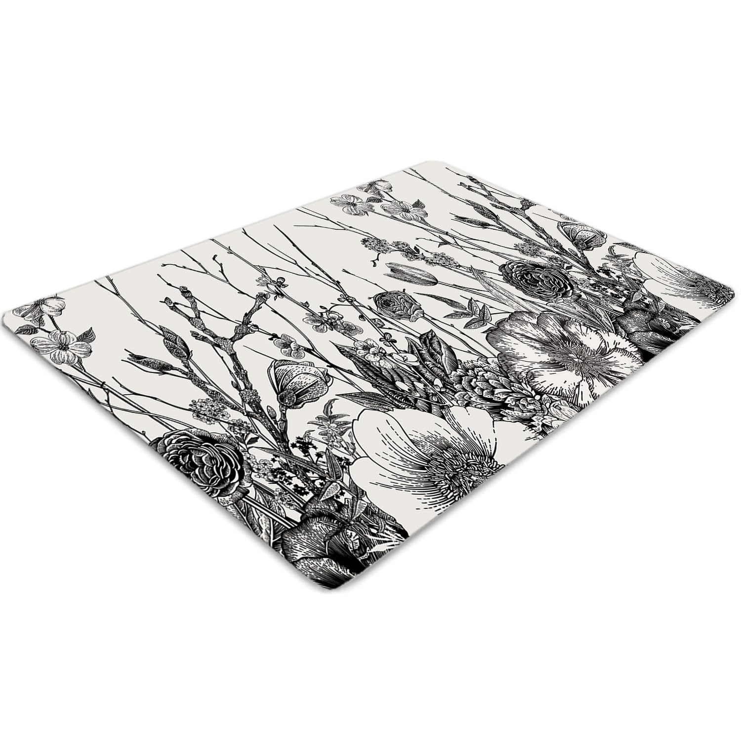 Tapis de chaise pour bureau à la maison protège-sol rectangulaire Prairie
