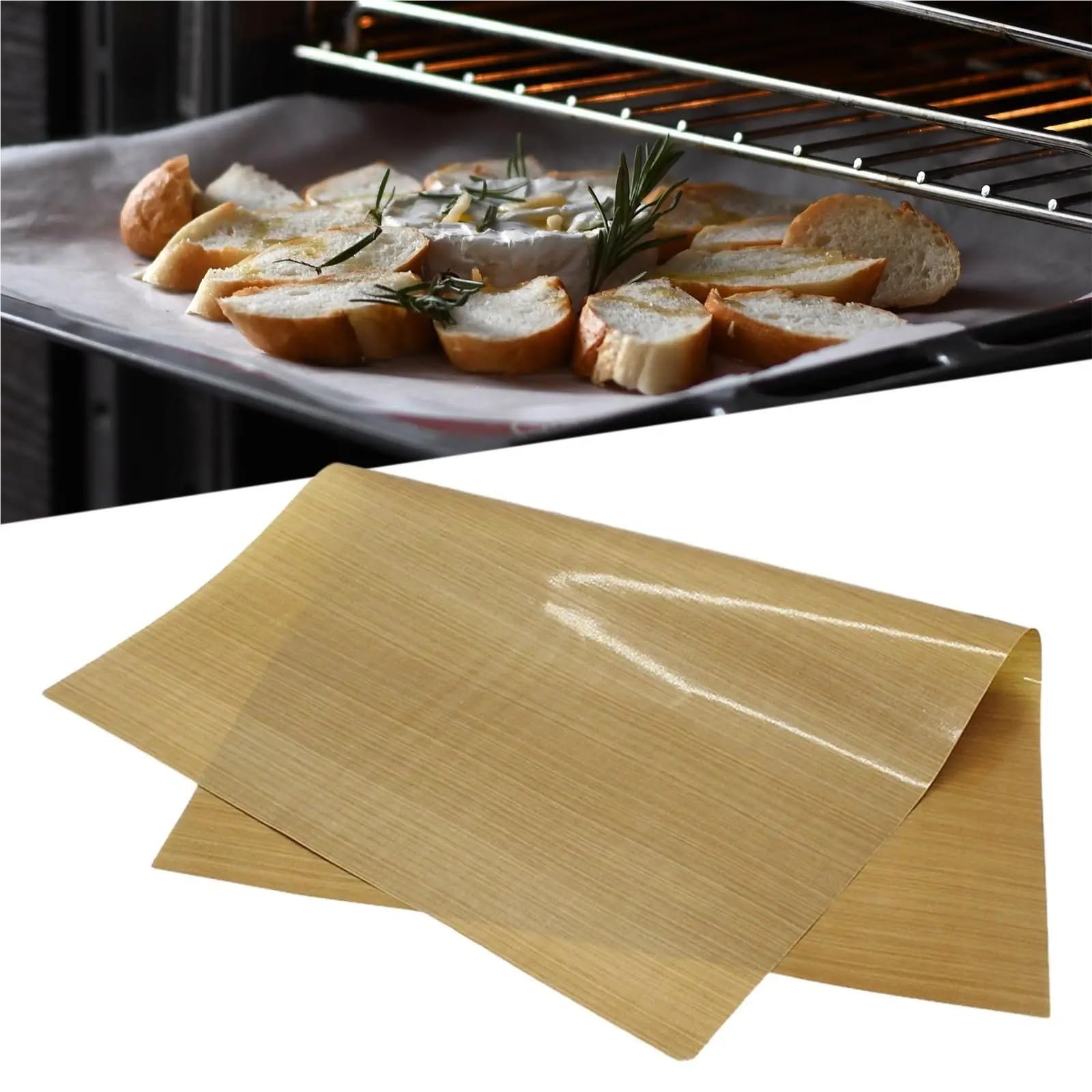 Ofenmatte 5 Stück Backmatten-Blatt, waschbar, rutschfest, Backblech-Einlage, Grillmatte, Luftfritteusen-Einlage, Arbeitsplatten-Schutzmatte