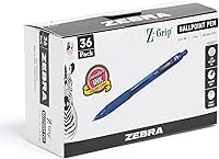 Vista 13 de Zebra Pen Z-Grip - Bolígrafo retráctil de punta media, 3/64 pulgadas, tinta negra, 36