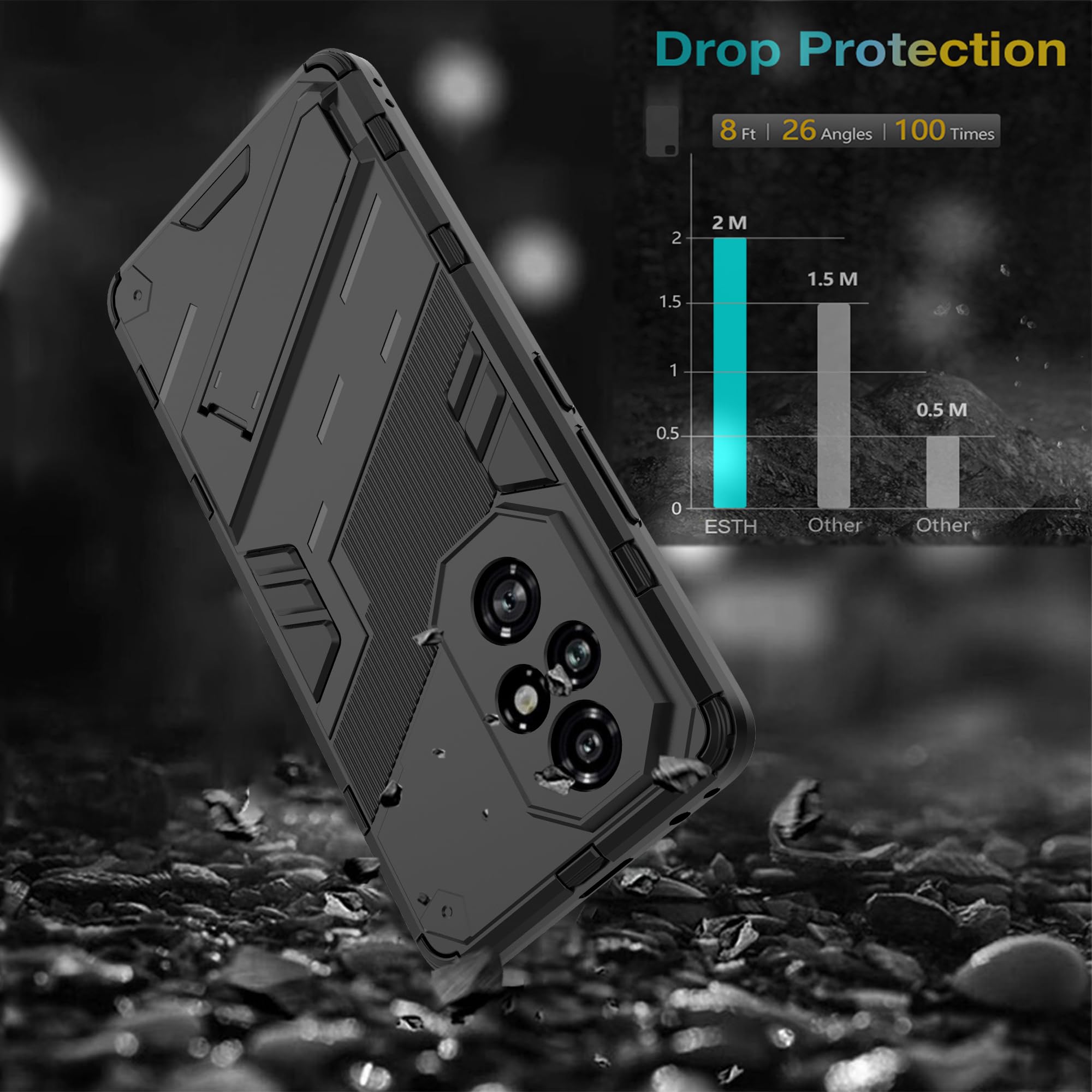 ESTH® Coque Pour Xiaomi 14 Avec Lentille Coulissante Couverture Et Support Rotatif, Anti-Chute Étui Housse Compatible Avec Support De Voiture