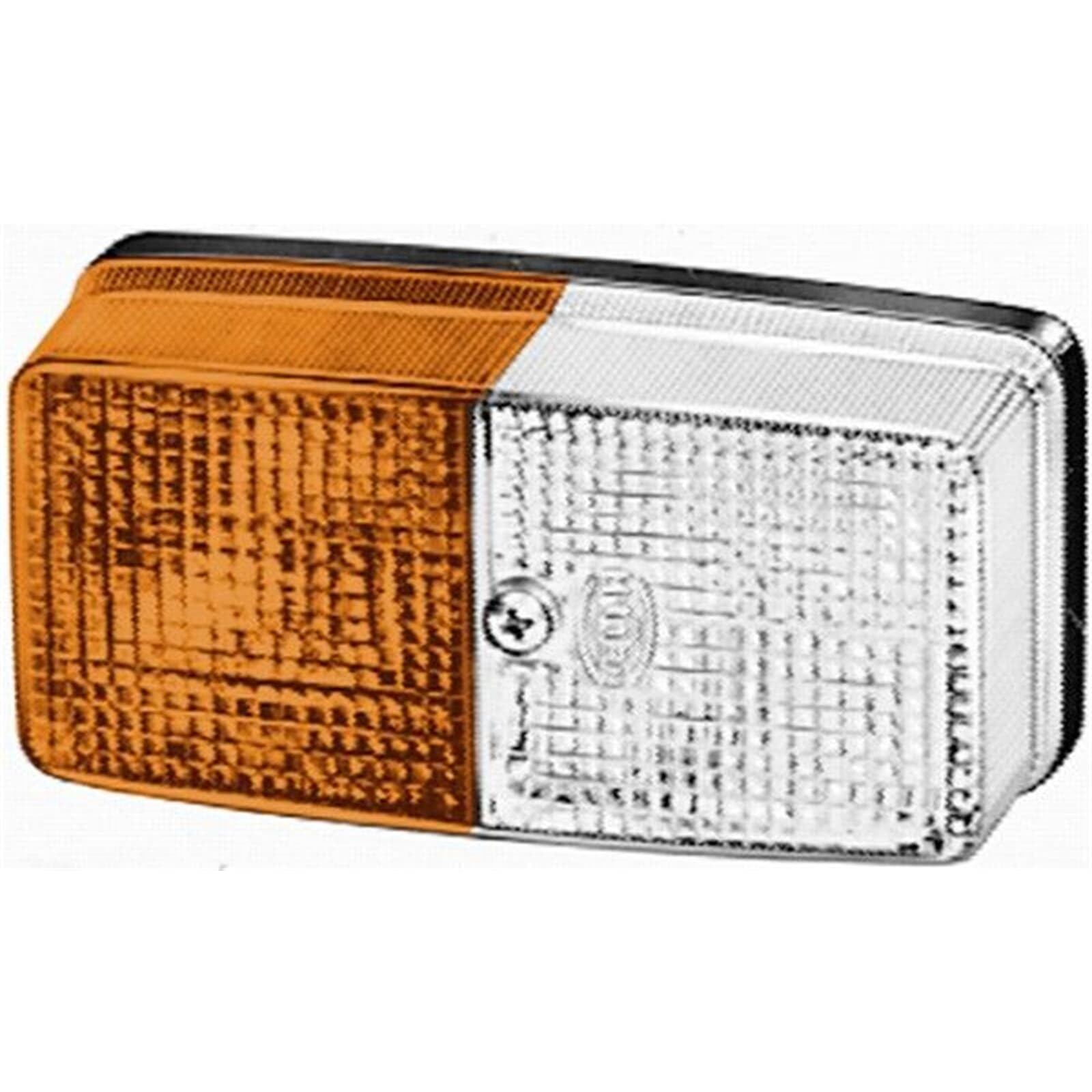 HELLA 2BE 003 347-001 Piloto intermitente - Halógena - 24/12V - montaje exterior/montaje exterior - Color de tulipa: blanco/amarillo - Conector: Contacto de engarce - izquierda/derecha - Cant.: 1