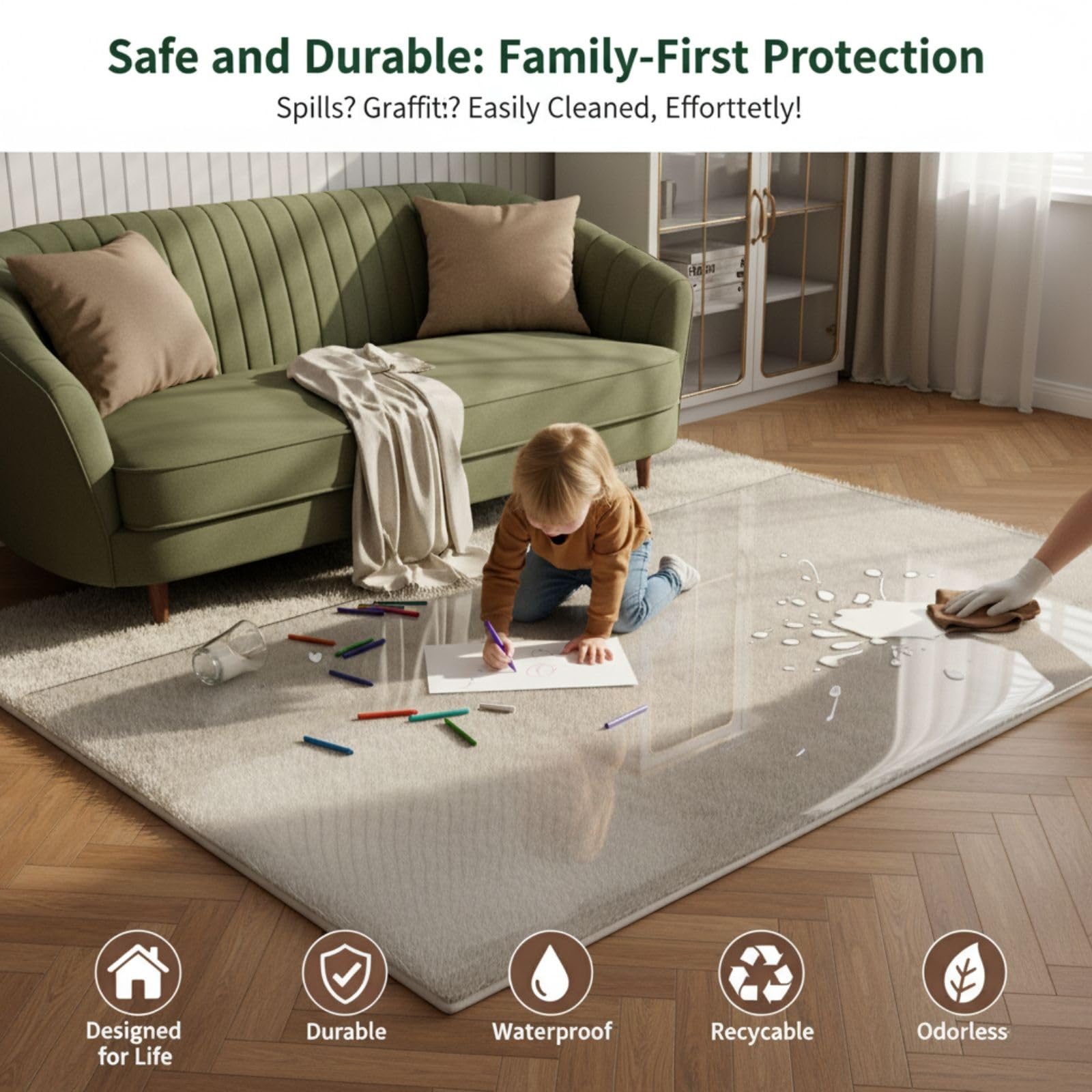 Tapete Transparente para Sillas para Pisos Duros 1.5mm, Protector Suelo para Parquet, 30cm 80cm 120cm Alfombrilla Protectora De Oficina Antideslizante, para Alfombra Silla Escritorio(90cm x 110cm)