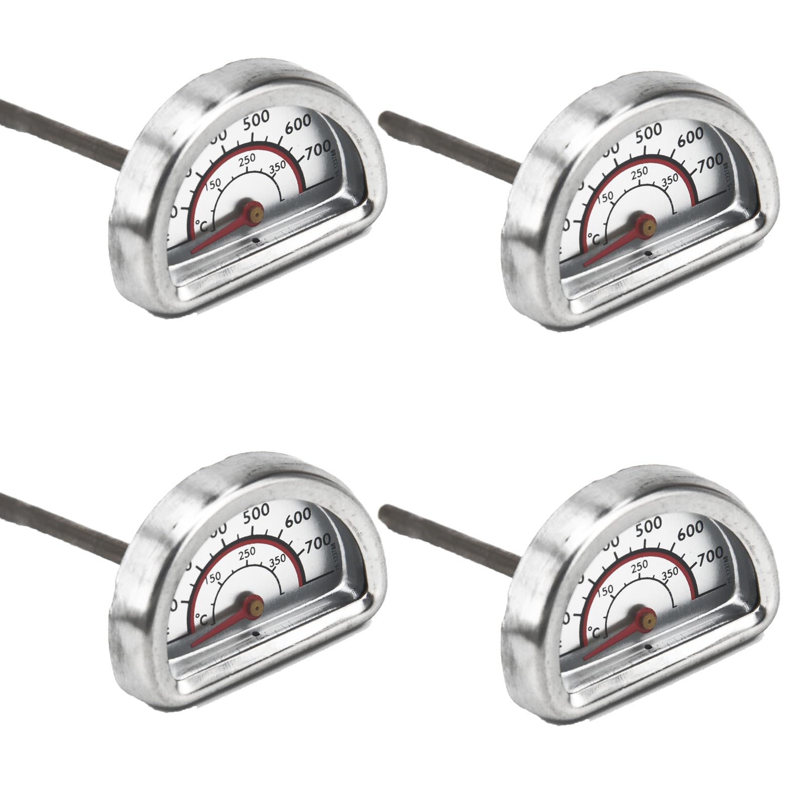 Puupaa Barbecue Grill Temperature Gauge, Stainless Steel Grill Thermometer Heat Indicator Replacement For Charbroil Grill 463224611 463224912 463248208 463257110-4 PCS
