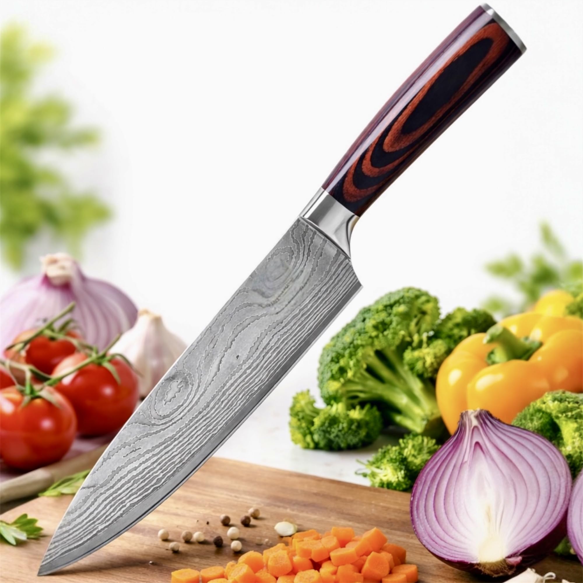8in Japanese Chef Knife, High Carbon Stainless Steel Kitchen Knife — Amazon image 5