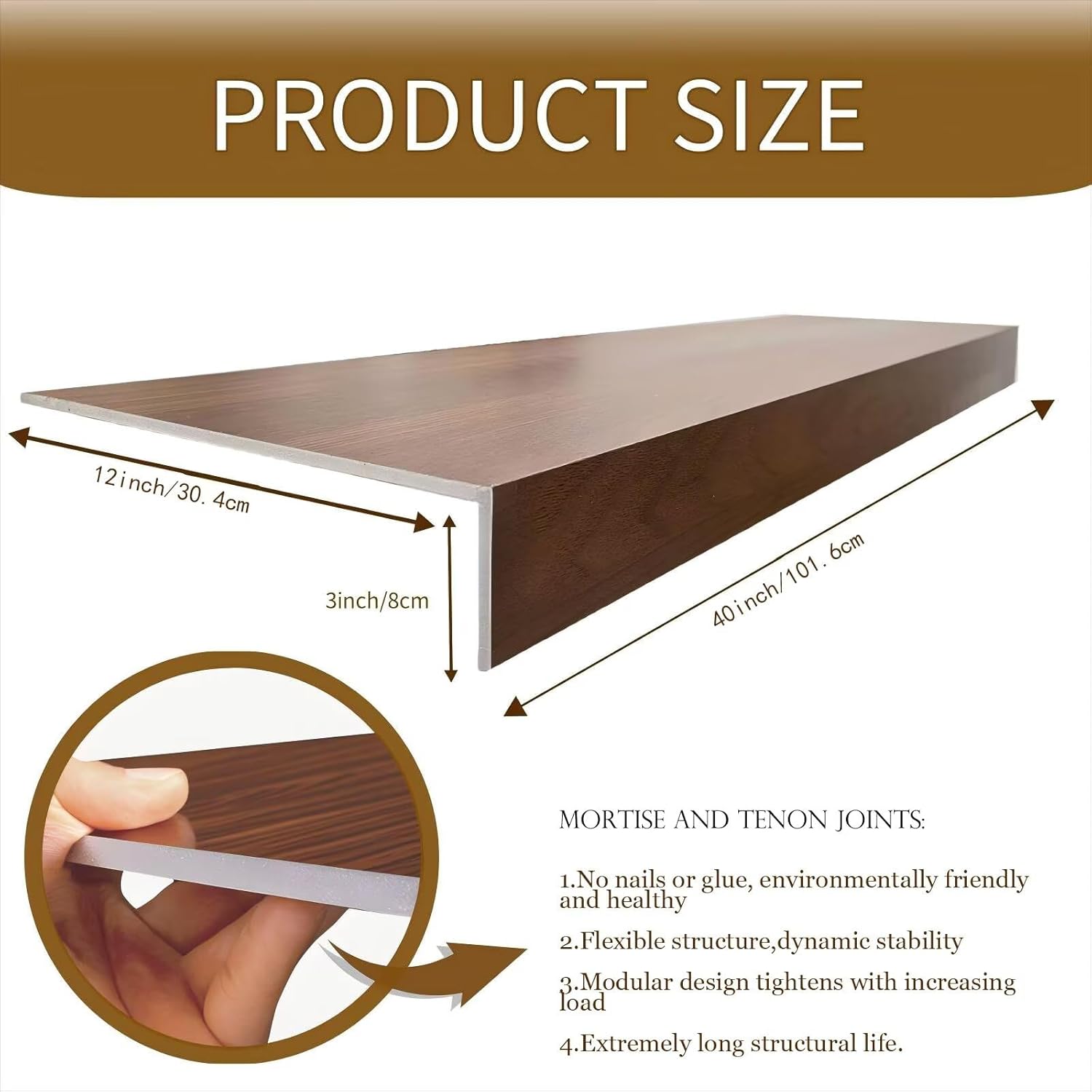 Walnut Wire Shelf Covers for Closet & Pantry | Moisture-Resistant & Easy-to-Clean Organizer Liners | Tool-Free Removable 16x32x3 Inch | Simple Design for Kitchen & Home (3 Packs)