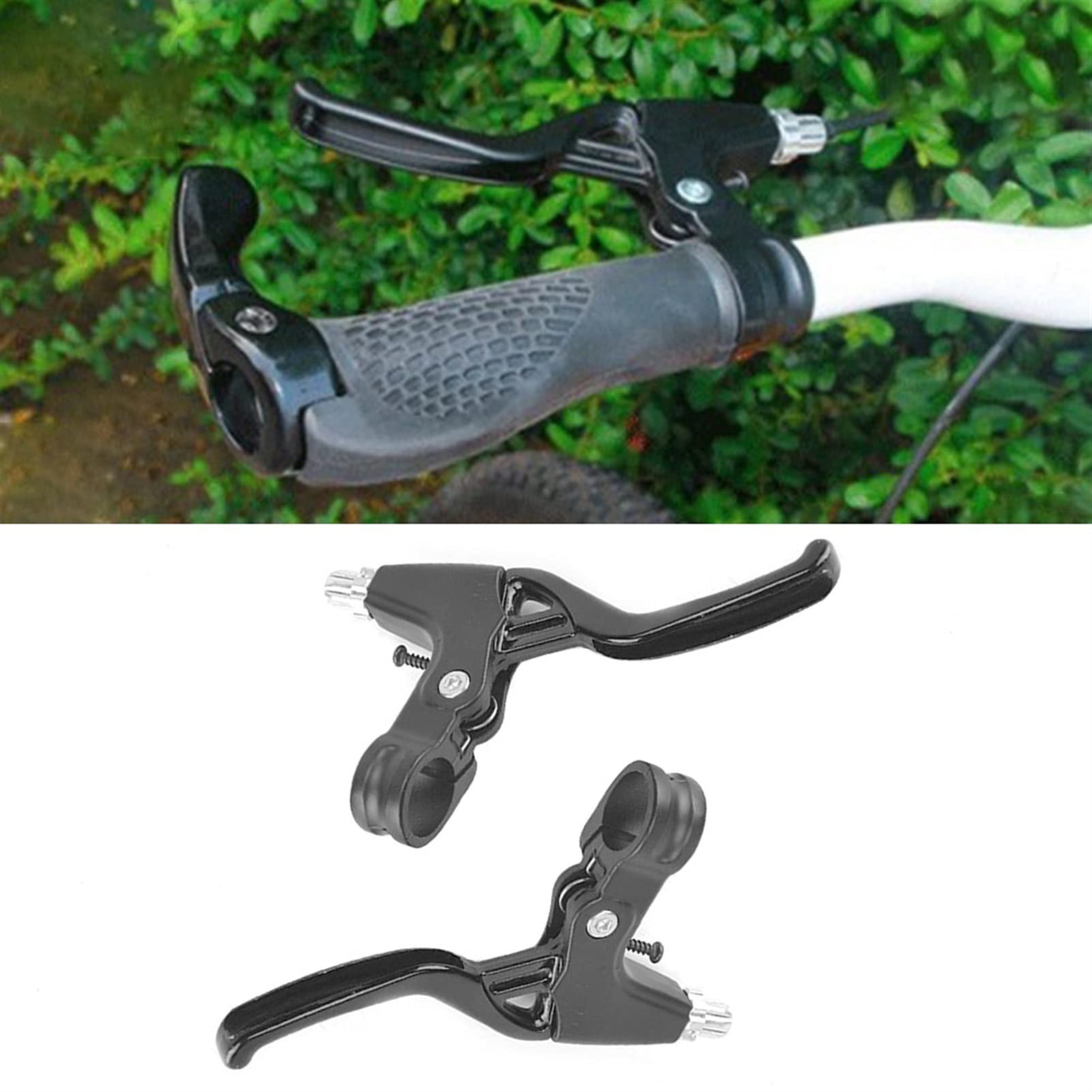 Leva del freno per bici 2 pezzi maniglia leggera per leva del freno per bici mountain MTB bicicletta leve freno in lega maniglia del freno per moto parti di bicicletta (colore: nero)