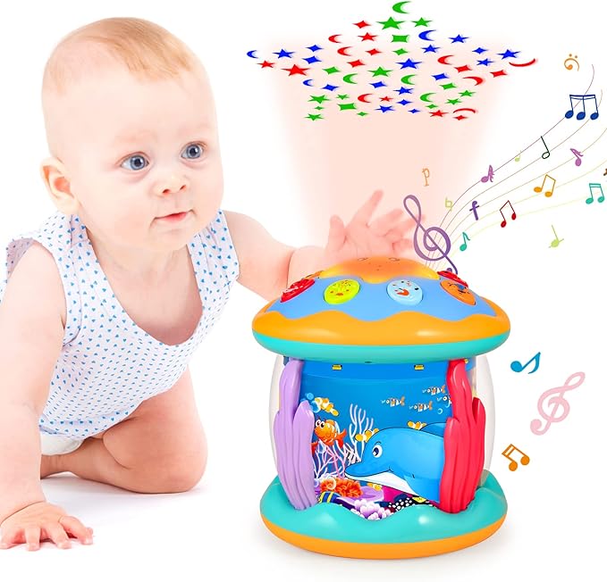 ERXUNG Baby Toys 6 to12 Months Musical Learning Infant Toys Ocean Rotating Star