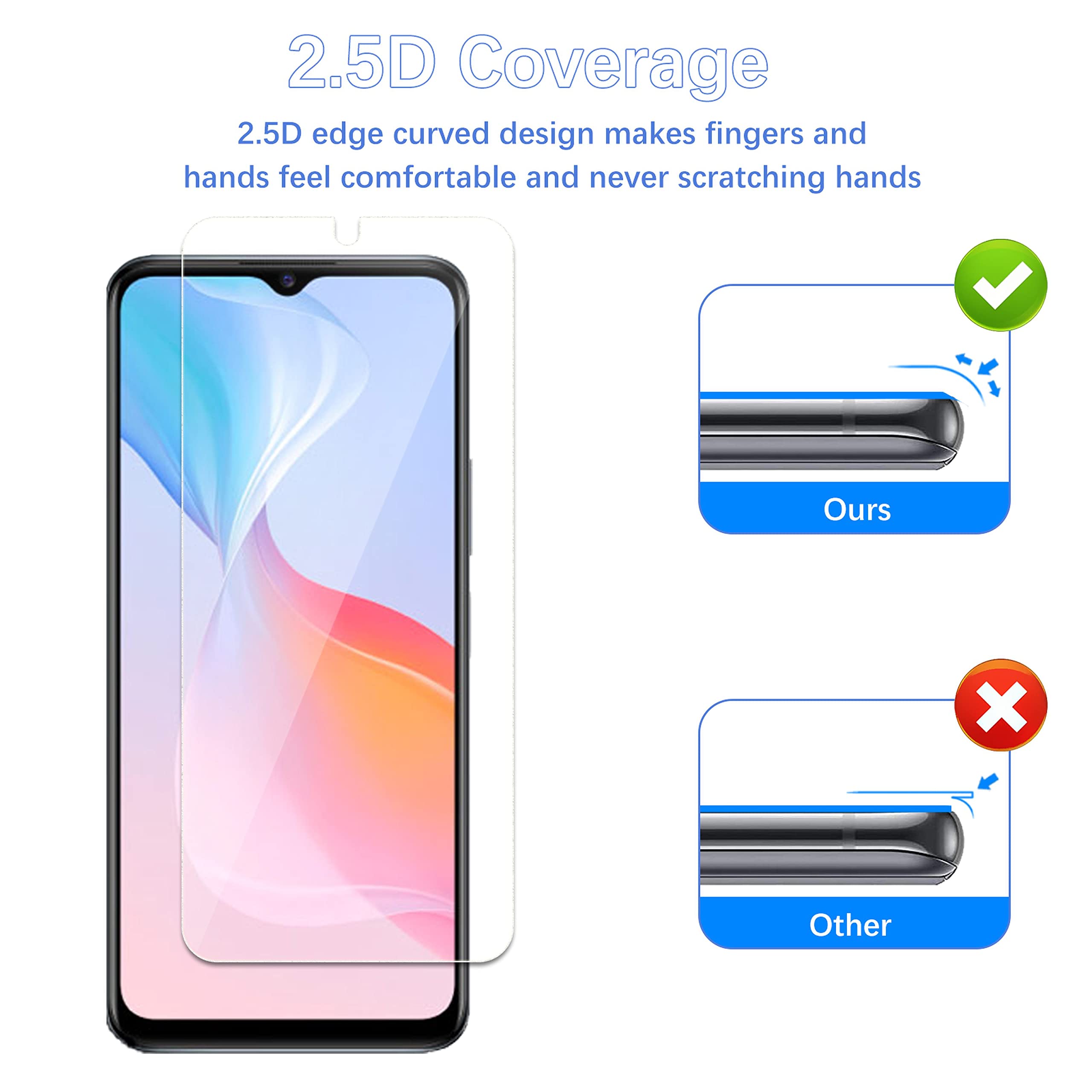 Heioloo [4 Pezzi Vetro Temperato per vivo V30 Lite 4G/Vivo V40 se 5g, 2 Pezzi Pellicola Protettiva con 2 Pezzi Pellicola Fotocamera, Senza Bolle, 9H Durezza, Anti Graffi, Anti-Impronte