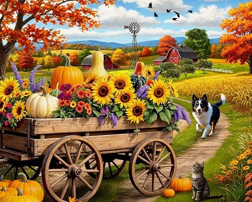 Springbok Fall Wagon Wonders 500 Piece Jigsaw Puzzle for Adults
