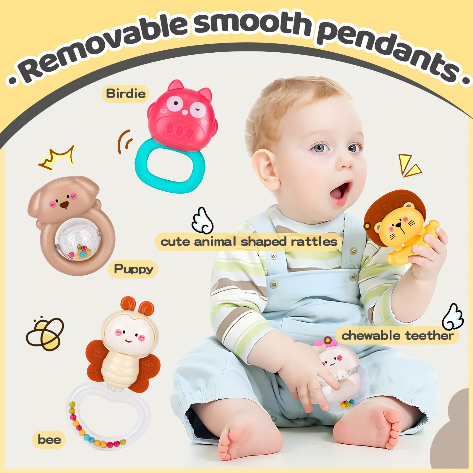 Mobile Musical Nicknack Pour Lit Bébé - Projection Lumières Et Télécommande - 5000 Berceuses - Pour Nouveau-nés 0-24 Mois