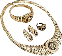 Dubay qadınlar &uuml;&ccedil;&uuml;n l&uuml;ks zərgərlik dəsti 18K qızıl &ouml;rt&uuml;kl&uuml; boyunbağı bilərzik &uuml;z&uuml;k sırğalar qara emaye klassik g&uuml;ndəlik geyim partiyası hədiyyəsi