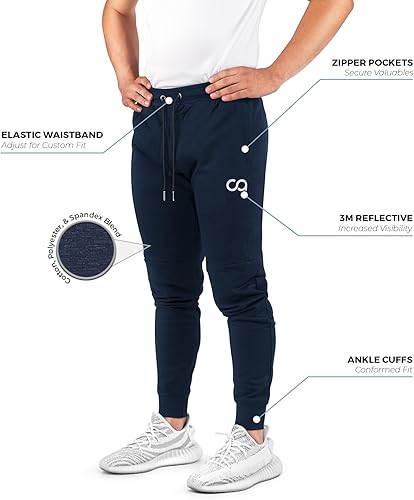 Miniatura 2 de Contour - Pantalones deportivos para hombre con cremallera y bolsillos, pantalones deportivos de crucero para hombre, pantalones deportivos
