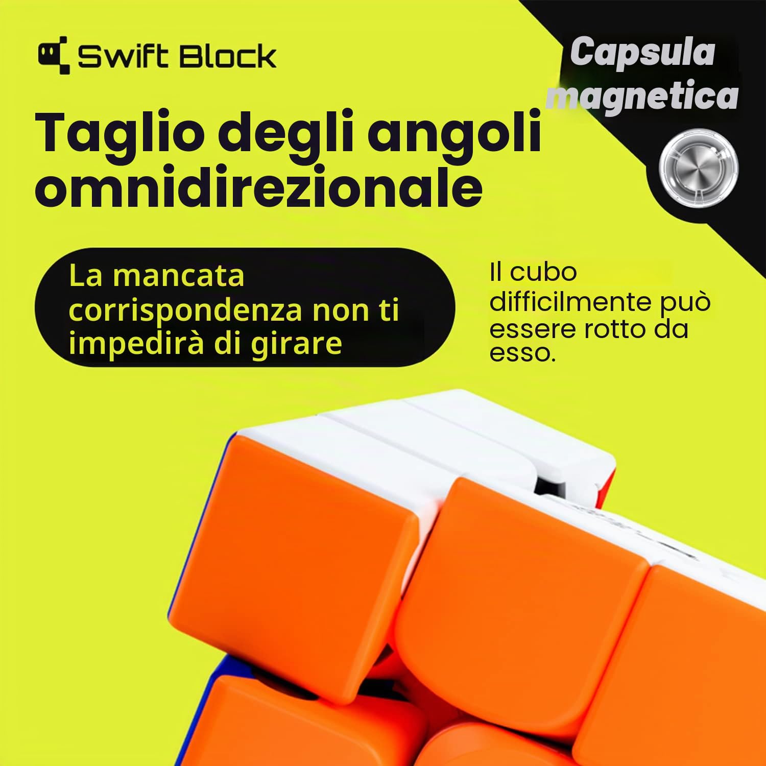 355S 3x3 Magnetico Speed Cube, Cubo Magico Professionale Originale con 48 Magneti, Rapida e Fluida Rotazione Elasticità Regolabile Solido Resistente per Bambini e Adulti