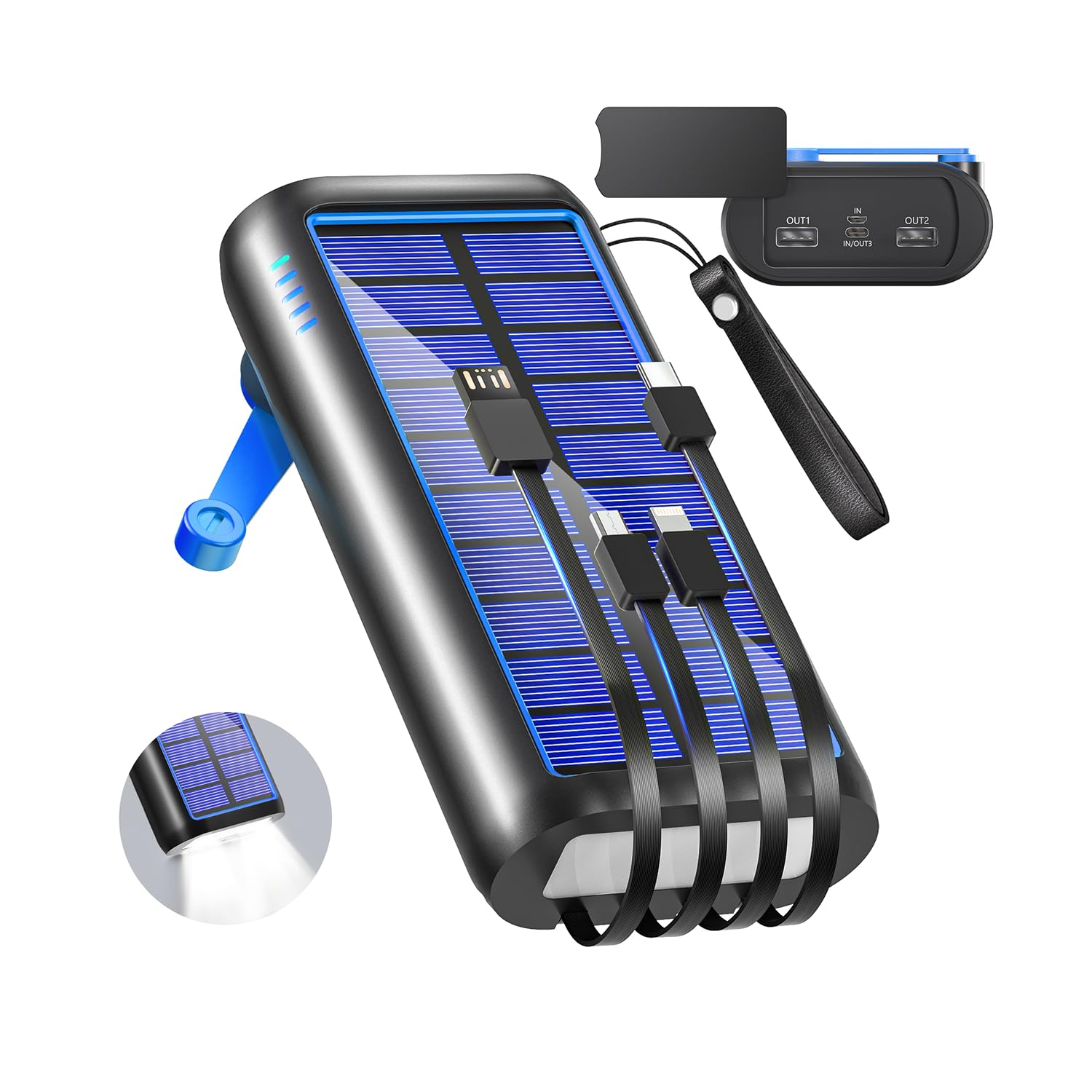 Amazon | ソーラーモバイルバッテリー 22.5W/PD18W 61200mAh 急速充電