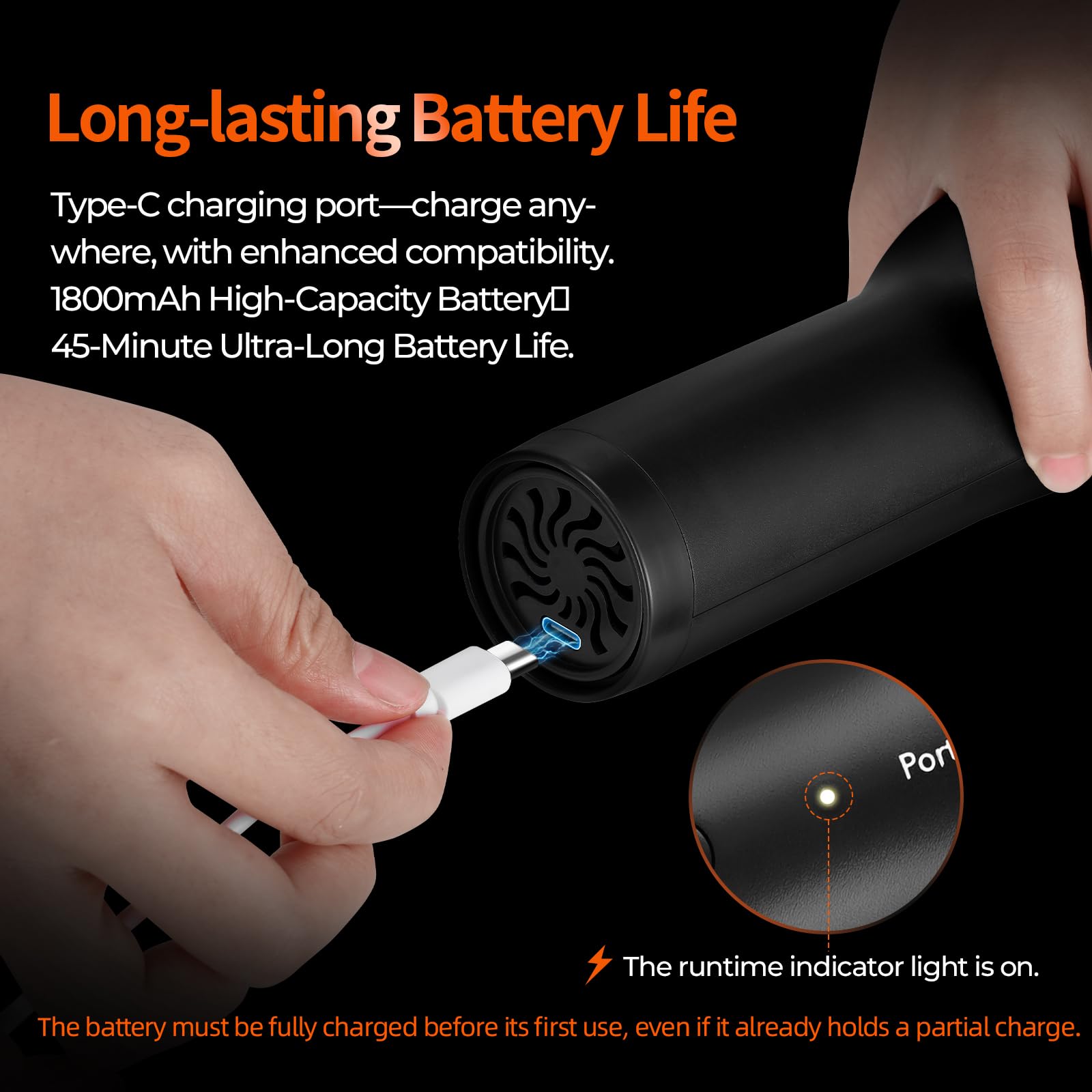 IKAPE Aspirapolvere senza fili per caffè - Aspirapolvere portatile con filtro HEPA, ricaricabile tramite USB-C, 2 livelli di aspirazione, mini aspirapolvere per bar, auto, scrivania e cucina