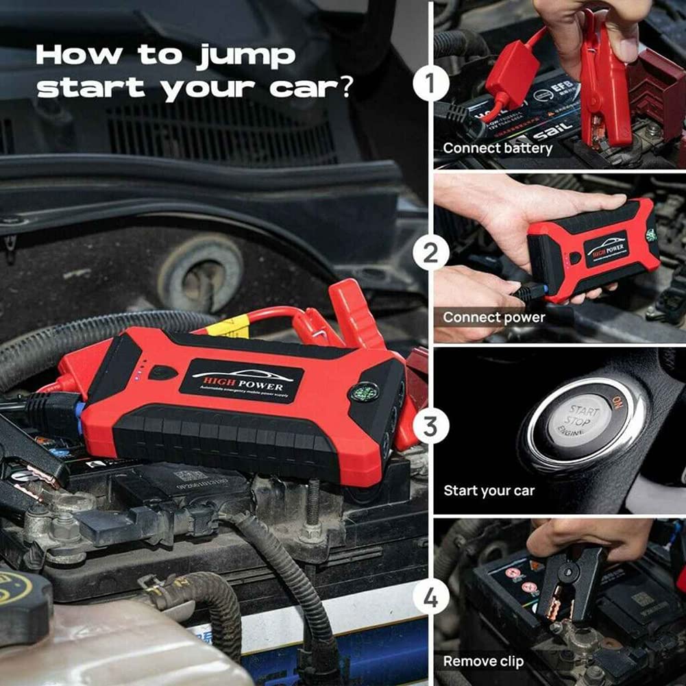 yesTGE 20000mAh 12V Banco del Poder del arrancador del Salto del Coche, Cargador de Refuerzo de batería de Coche portátil Dispositivo de Arranque Arrancador diésel Batería Externa