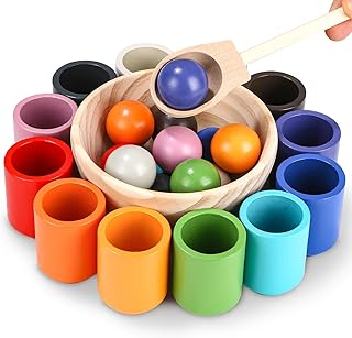 Palle in Tazze Giocattolo Montessori in Legno per 