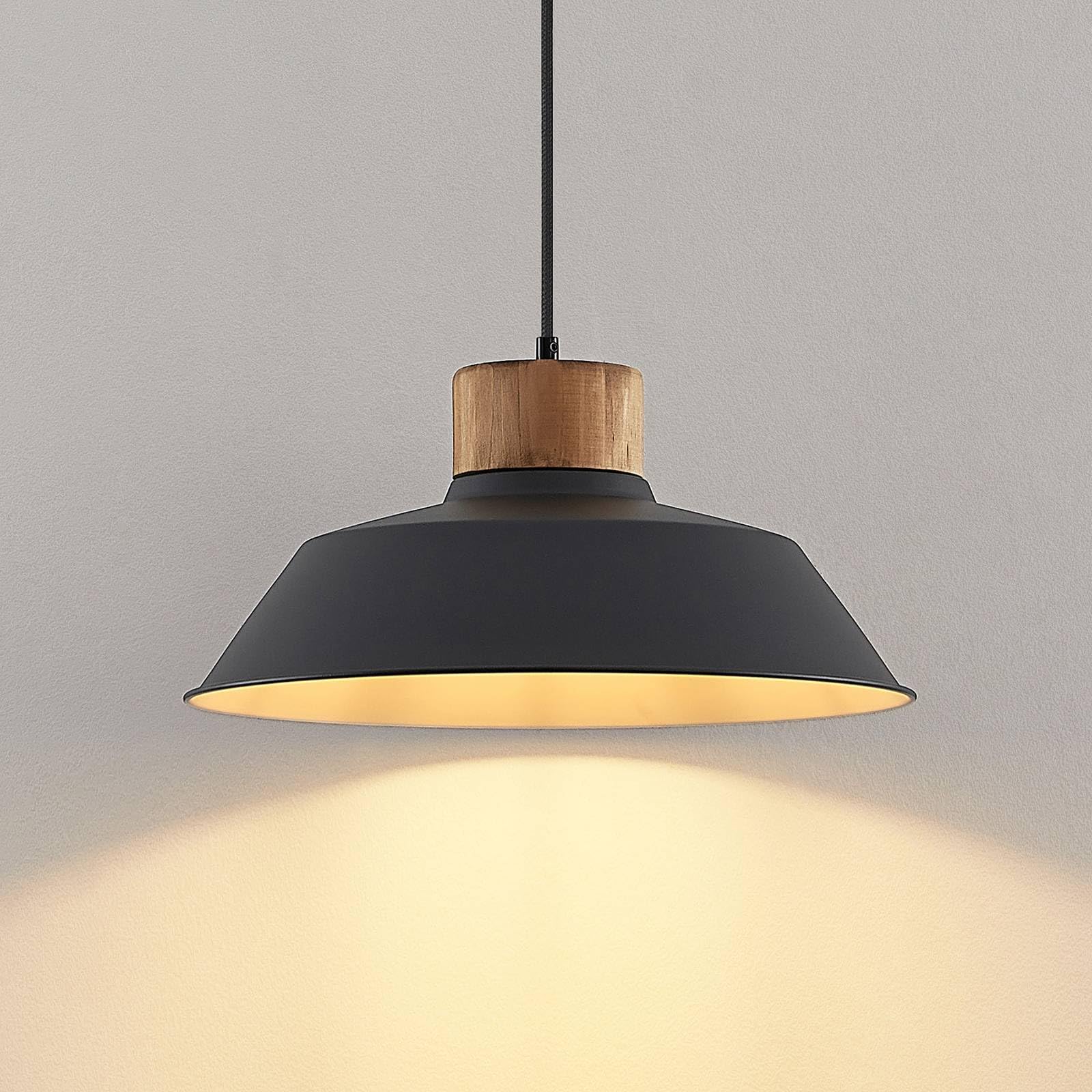 Lindby Pendelleuchte Nefeli (Retro, Vintage Antik) in Schwarz aus Metall (1 flammig E27) - Deckenlampe Esstischlampe Hängelampe Hängeleuchte Wohnzimmerleuchte