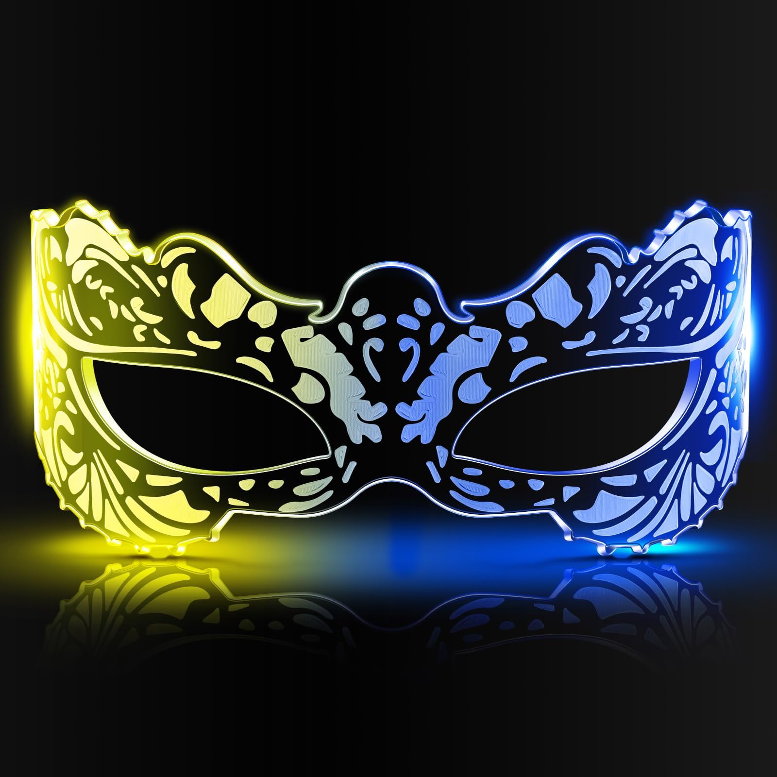 Azonee Light-up LED Glasses, Led Light Up Glasses for Party LED Glasses For Adults and Kids Multi Color Futuristic Mask festival Accessories Glow in the Dark Glasses for Adult Kids (Cool Style)