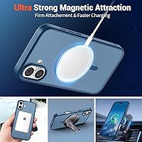 Vista 427 de SUPFINE Funda magnética para iPhone 11 (compatible con MagSafe) (protección contra caídas de grado militar), translúcida mate a prueba de golpes