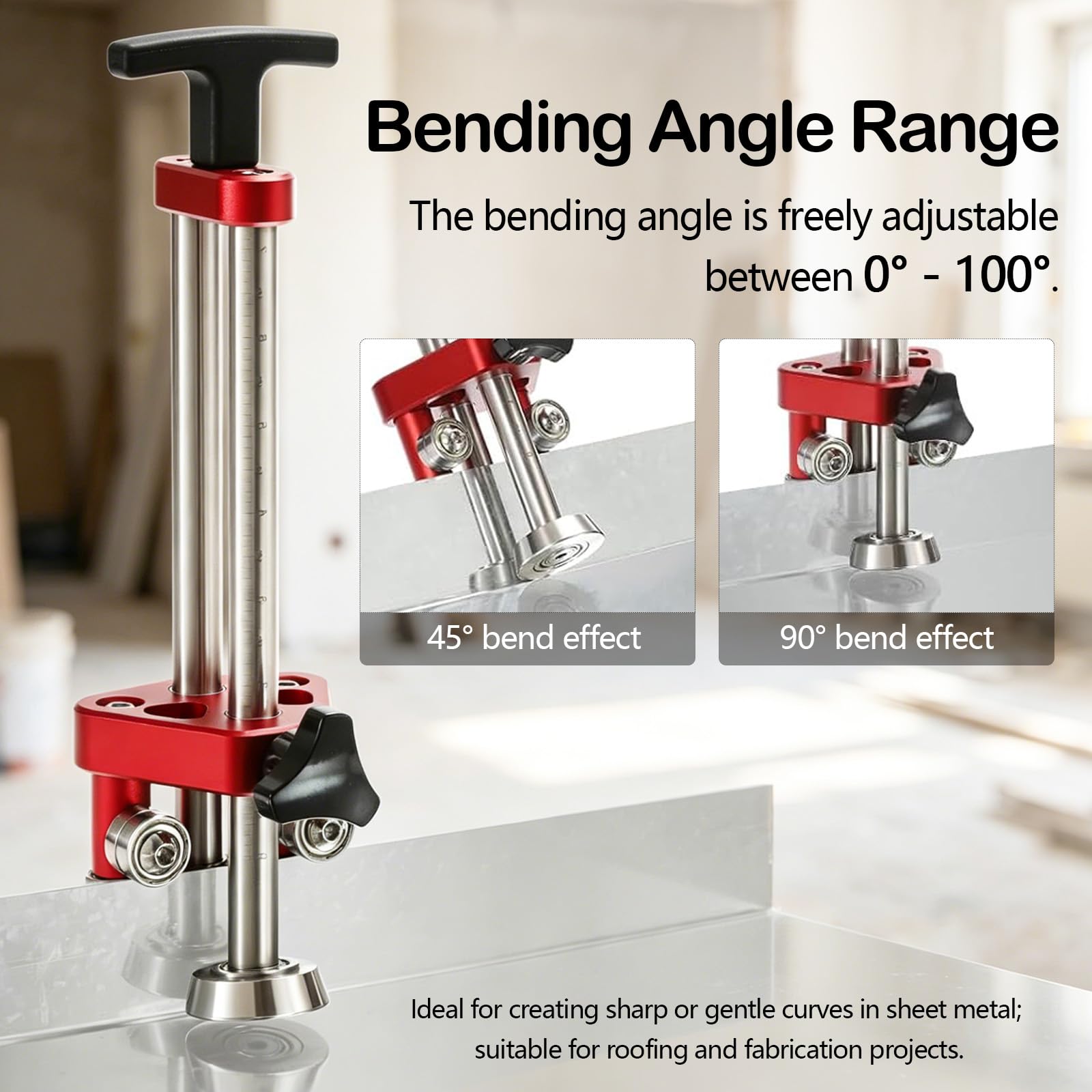 Cintreuse De TôLe, Outil De Pliage Coupe-Bordures Pour MéTaux Outil De Travail De La TôLe Outils De Couvreur Cintreuse Manuelle Machine à Cintrer Portative