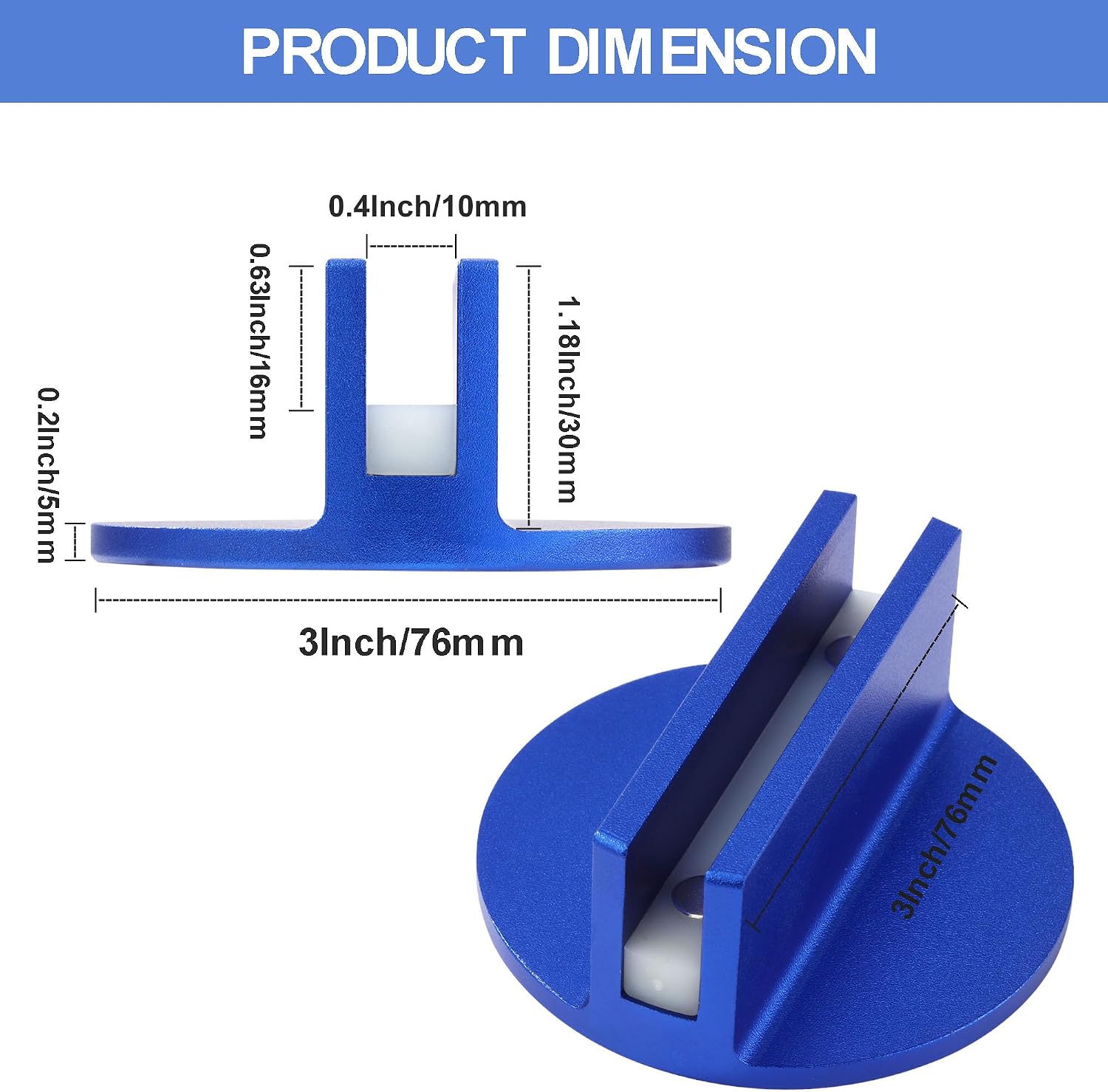 Pinch Weld Jack Pad, Magnetic Slotted Aluminum Floor Jack Adapter with Nylon Insert, Heavy Duty Frame Rail Protector for Safe Vehicle Lifting, Universal Fit for Most Cars, SUVs & Trucks