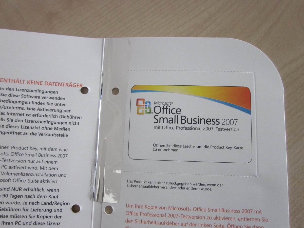 Microsoft Office Small Business MLK with Installationsmedium