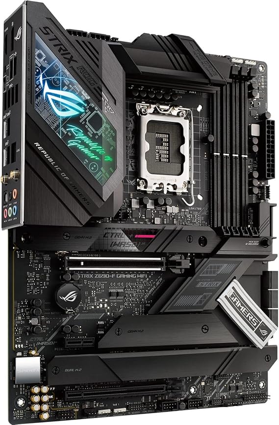 ASUS ROG Strix Z690-F Gaming WiFi 6E LGA1700(Intel 12th Gen) ATX Gaming Motherboard(PCIe 5.0,DDR5,16+1 Power Stages,2.5Gb LAN,BT v5.2,Thunderbolt 4,4xM.2,Front Panel USB 3.2 Gen 2x2 Type-C Connector)