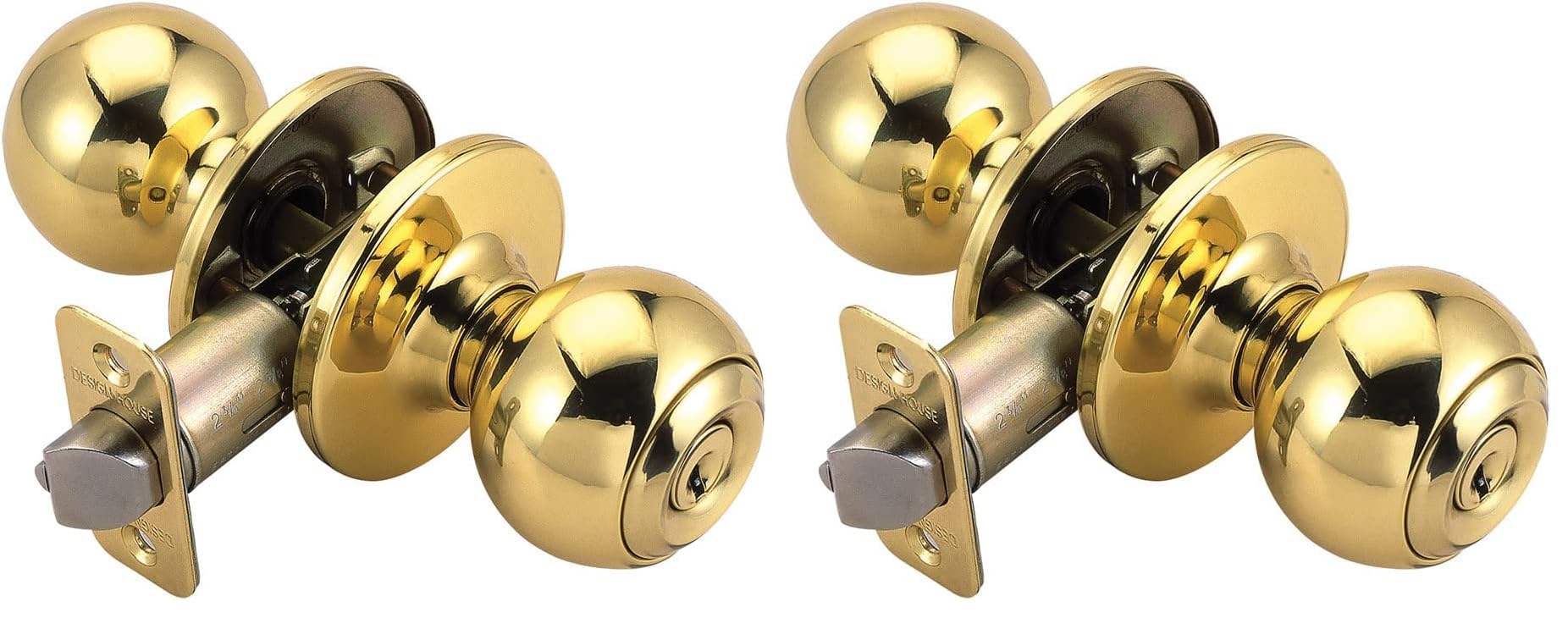 Polished Brass Ball Dummy Door Knob - Design House -13