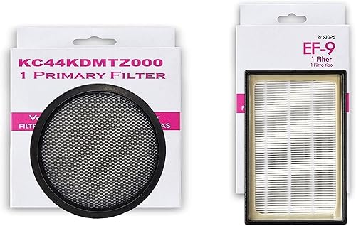Kit de filtro 10065 compatible con aspiradora Kenmore sin bolsa, color rojo. Comparar con EF-9 53296 40195 20-53296 KC44KDSCZ000 KC38KDWCZV07