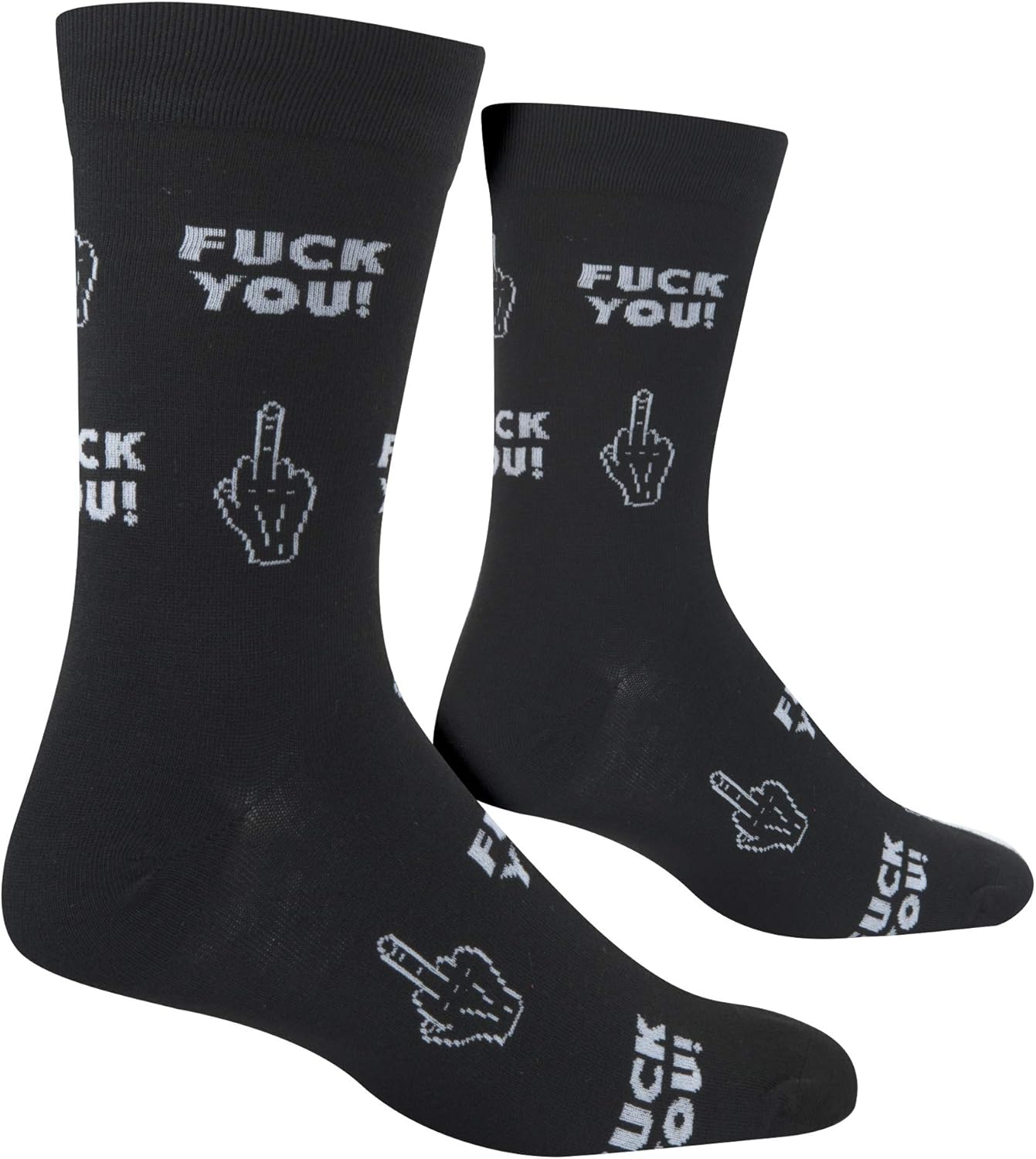 Crazy Socks, Unisex, Graphic, Fuck You, Crew Socks, Novelty Silly Fun Cute - Image 3