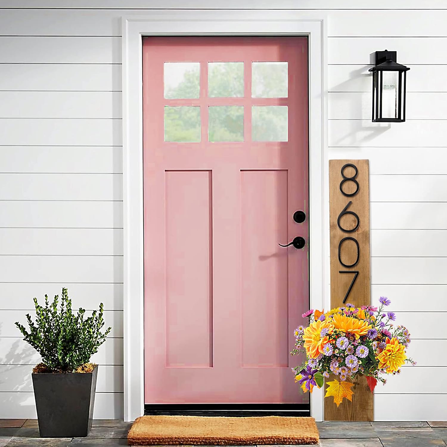 5.6" House Numbers Modern Floating Street Home Address Number Aluminum Brushed Finish Number (Num 2)