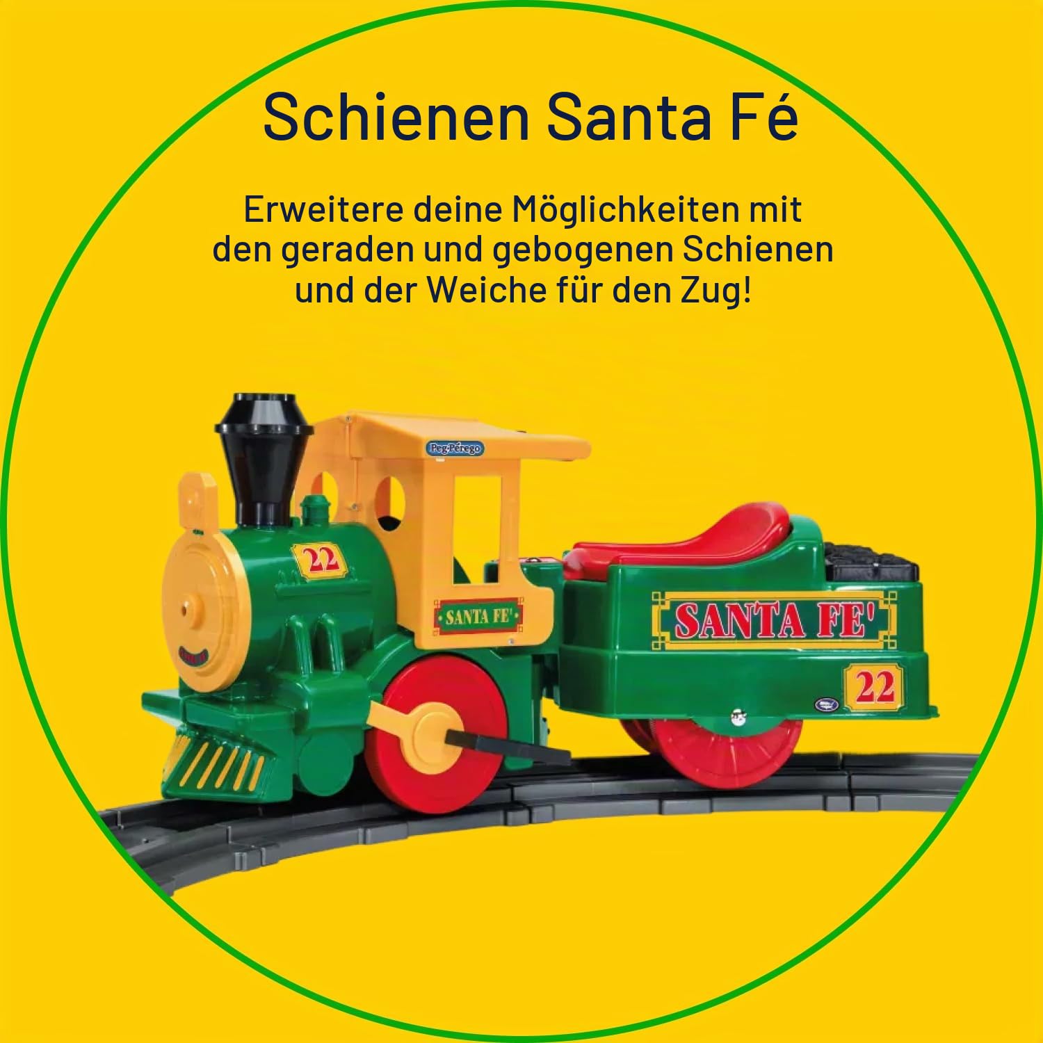 Peg Perego PEG Figure 8 - Gleiserweiterungs-Set in Form Einer 8" - Kompatibel Santa Fé Eisenbahn