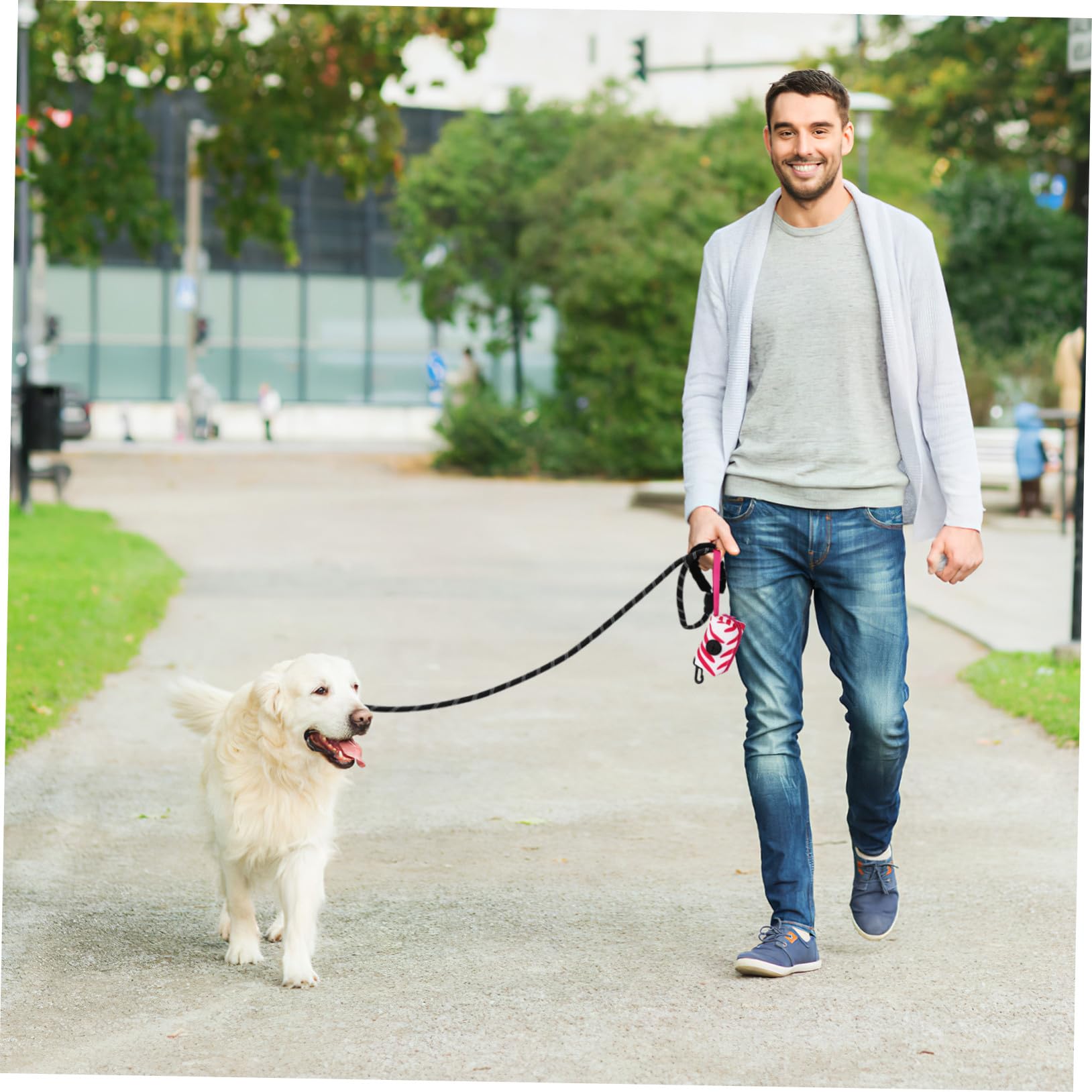 Gatuida Laisse pour Chien Nylon avec Distributeur et Sacs à Déjections Pet Supplies Extérieur pour Chiens Petits et Moyens