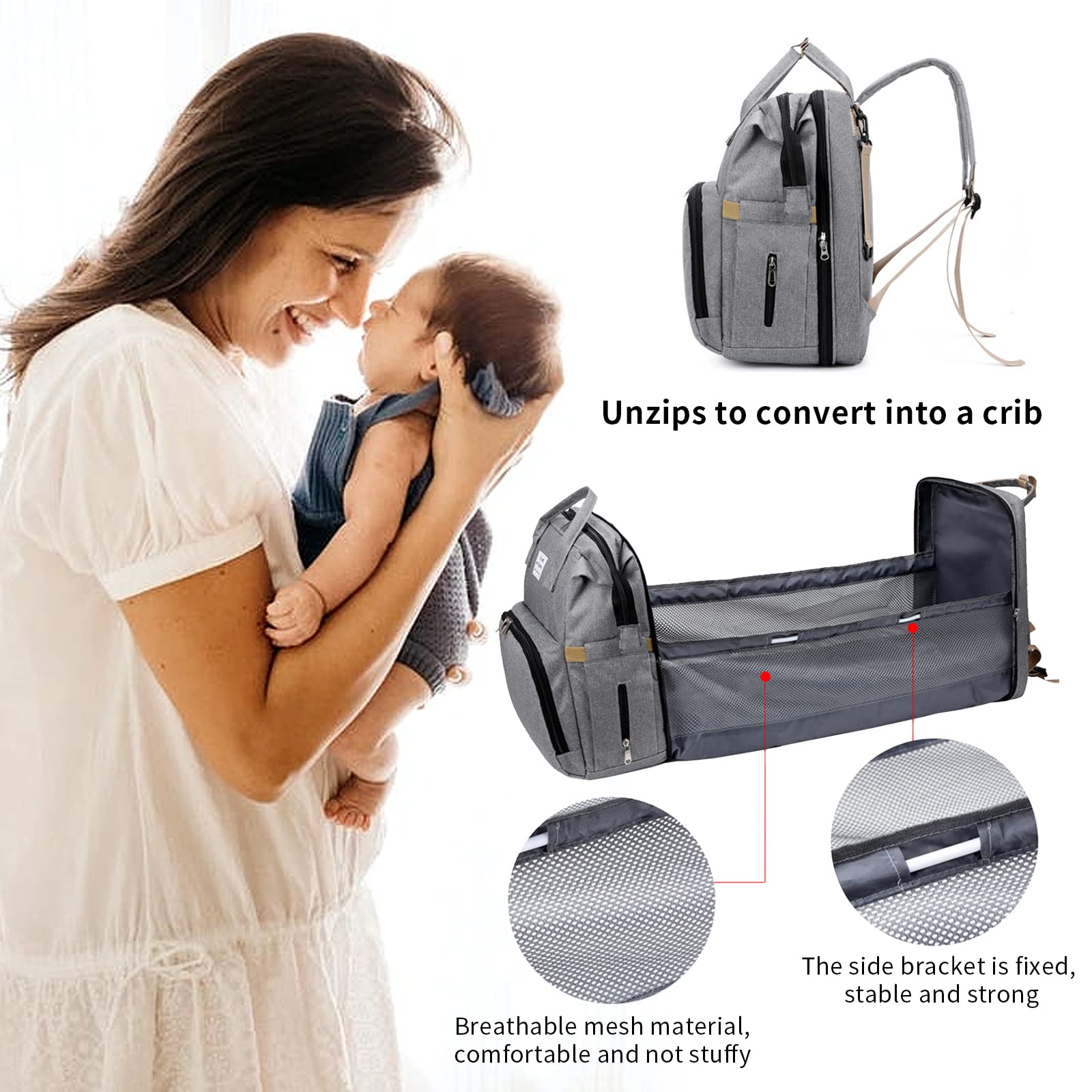 Borsa per pannolini personalizzata 3 in 1 zaino con fasciatoio multifunzione grandi borse per pannolini per bambini per ragazzi e ragazze portatile, borsa fasciatoio leggera personalizzata Regali