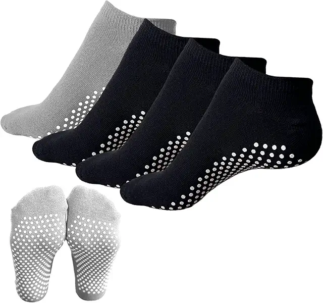 Non-Slip Yoga Socks for Women & Men - Cotton Trainer Socks