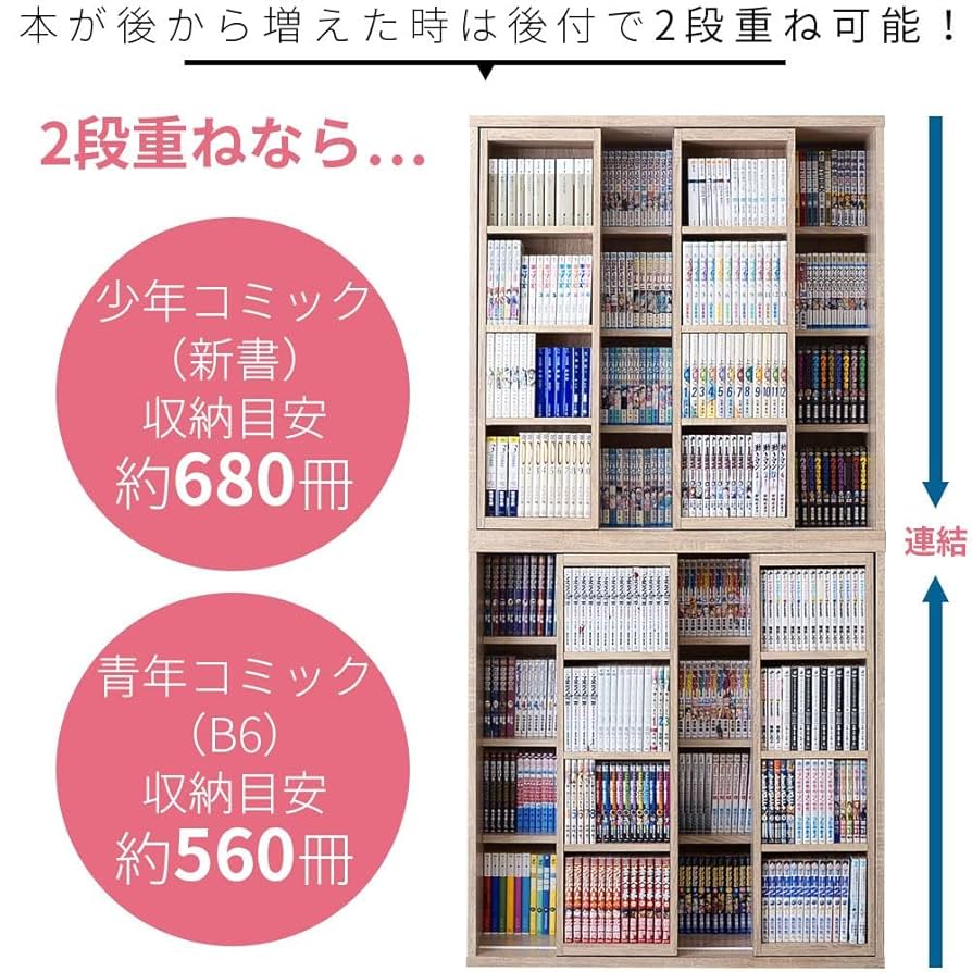 ダブルスライド本棚 奥行き34cm ✕ 幅90cm ✕ 高さ92cm Amazon.co.jp: 本棚 ダブルスライド式 奥深 スライド書棚