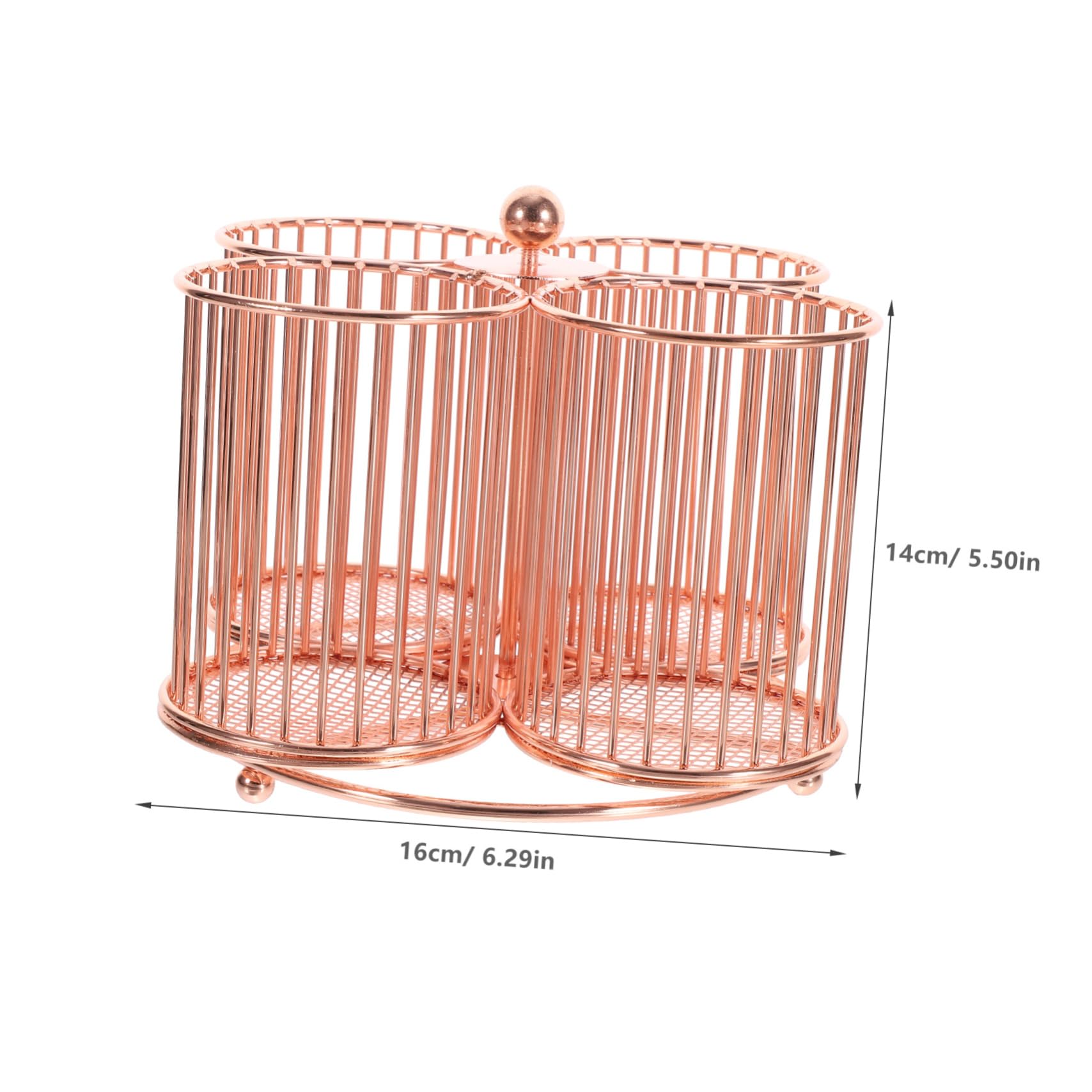 Portapenne Rotante in Metallo Organizer Per Cancelleria e Cosmetici Portapenne Da Scrivania Griglie Design Elegante Per Desktop